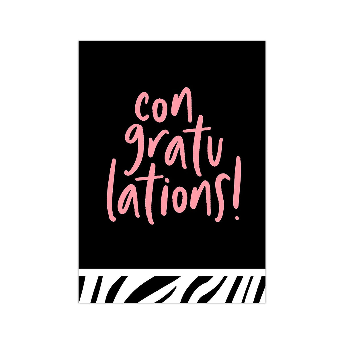 Kaart Congratulations neon, per 10 stuks