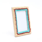 Fotolijst – Earth & Aqua Boho Beaded – Artisan Decor – 4×6 Inch