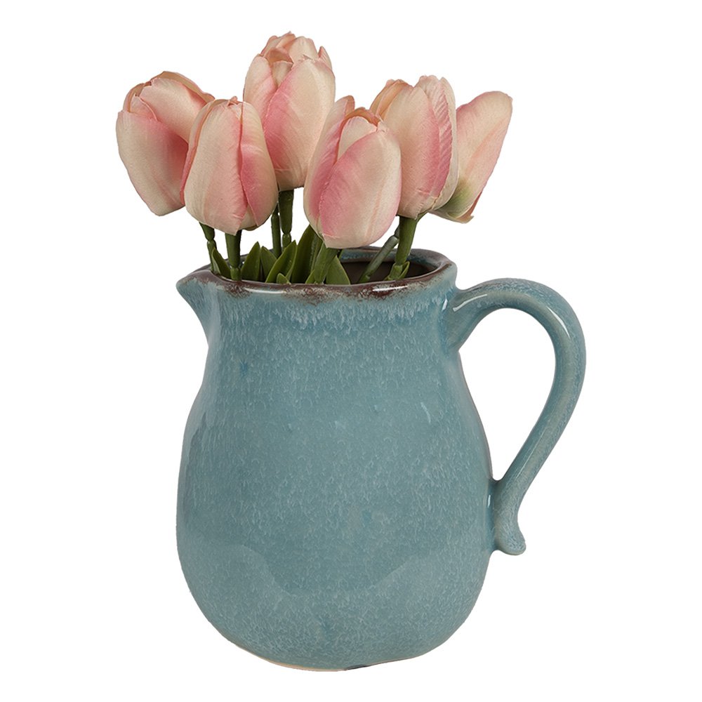 Decoratie Kan 17x13x15 cm Blauw Keramiek