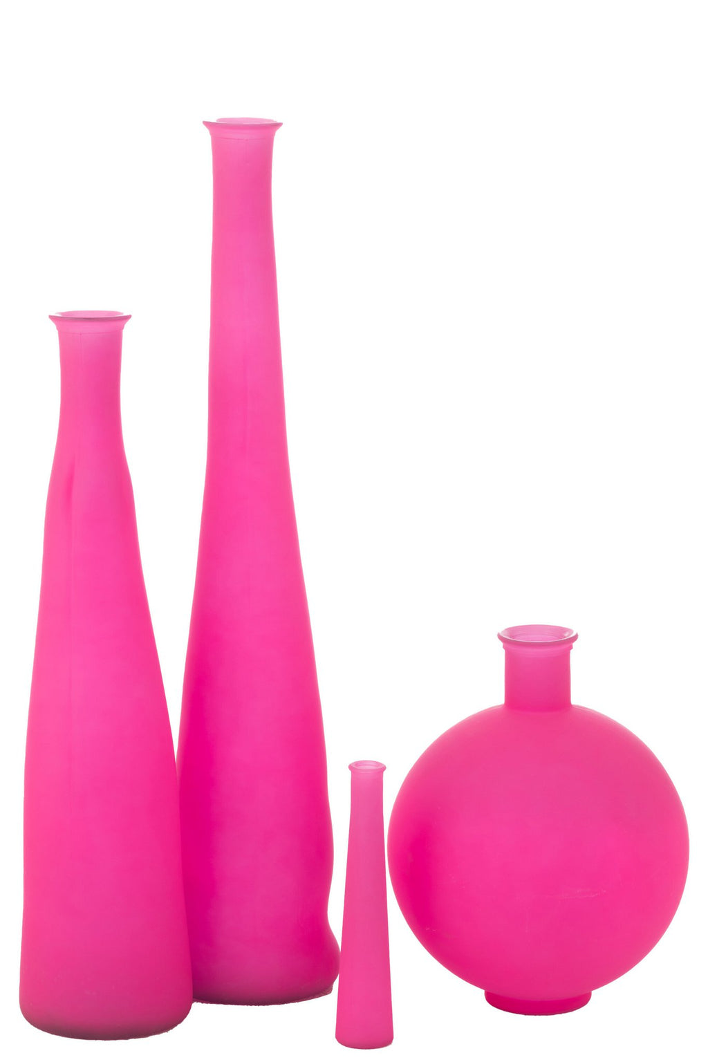 J-Line vaas Bottle - glas - roze - large - 100 cm hoog