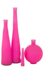 J-Line vaas Bottle - glas - roze - large - 100 cm hoog