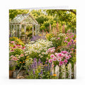 Wenskaart - "Kleurrijke bloementuin" - 8 Stuks