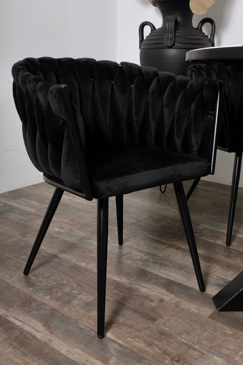 Wave stoel zwart (Set van 2)