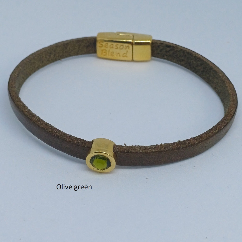 Shorty leren armband 24K verguld