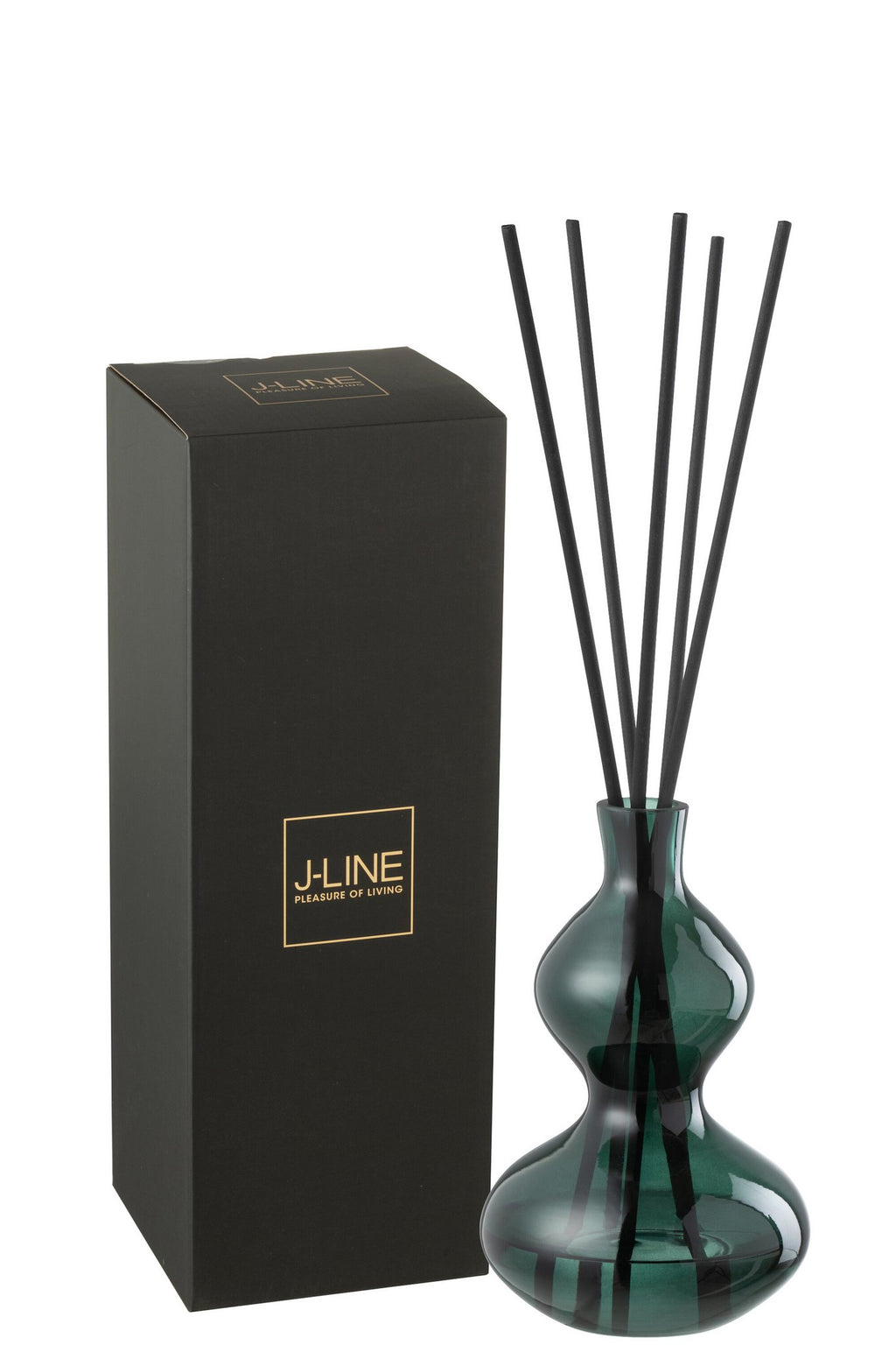 J-Line geurolie Cedar breeze - glas - donkergroen - small