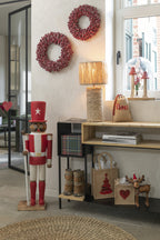 J-Line Krans Rond Bessen Plastiek Rood Small