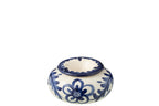 J-Line asbak Granada - keramiek - wit/blauw - large