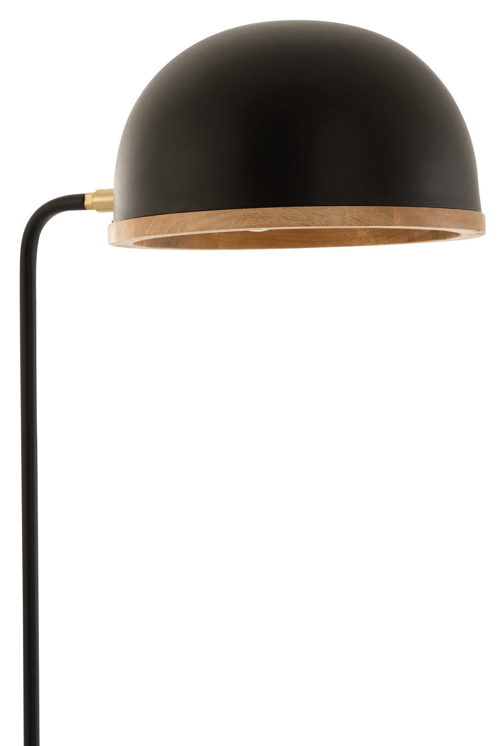 J-Line vloerlamp Evy - ijzer/hout - zwart/naturel
