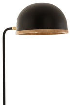 J-Line vloerlamp Evy - ijzer/hout - zwart/naturel