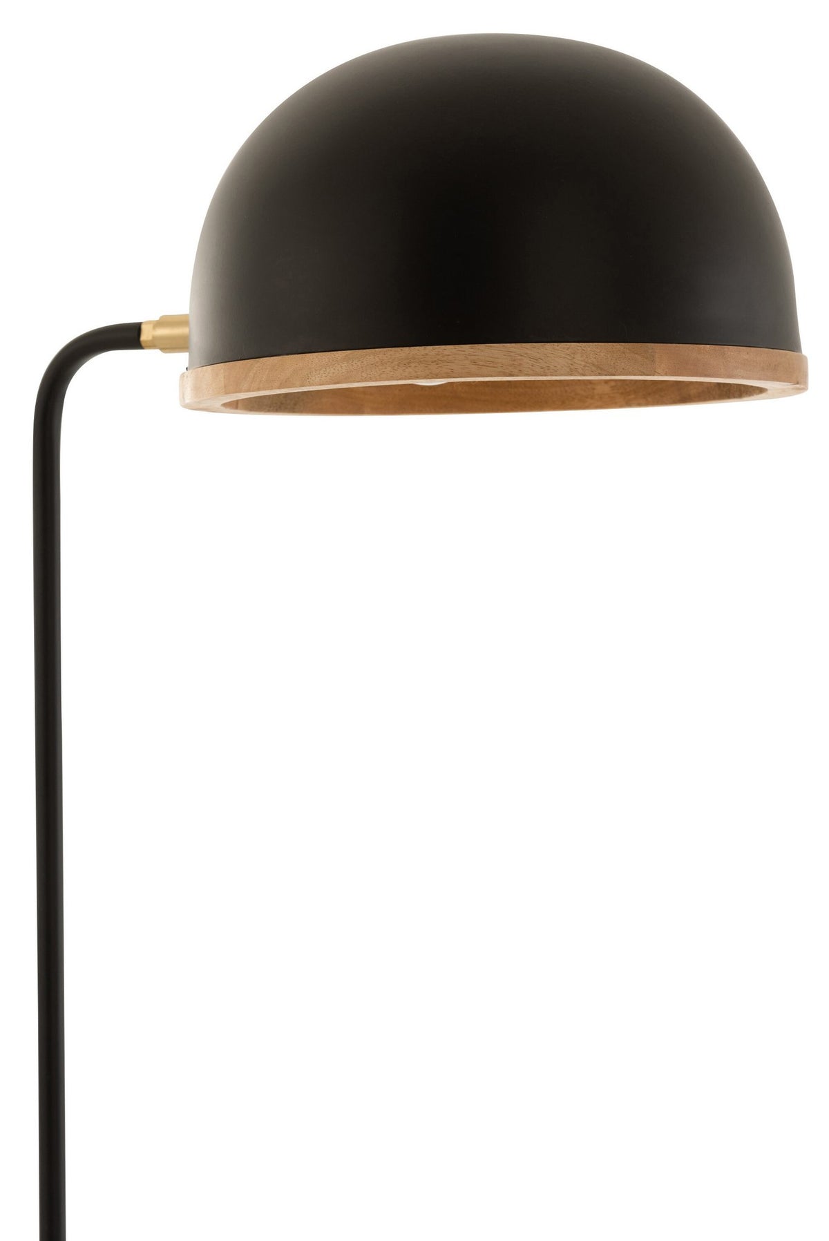 J-Line vloerlamp Evy - ijzer/hout - zwart/naturel