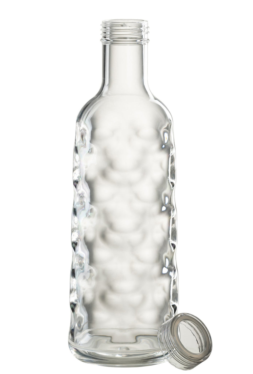 J-Line fles Gehamerd in giftbox - kusntstof - transparant