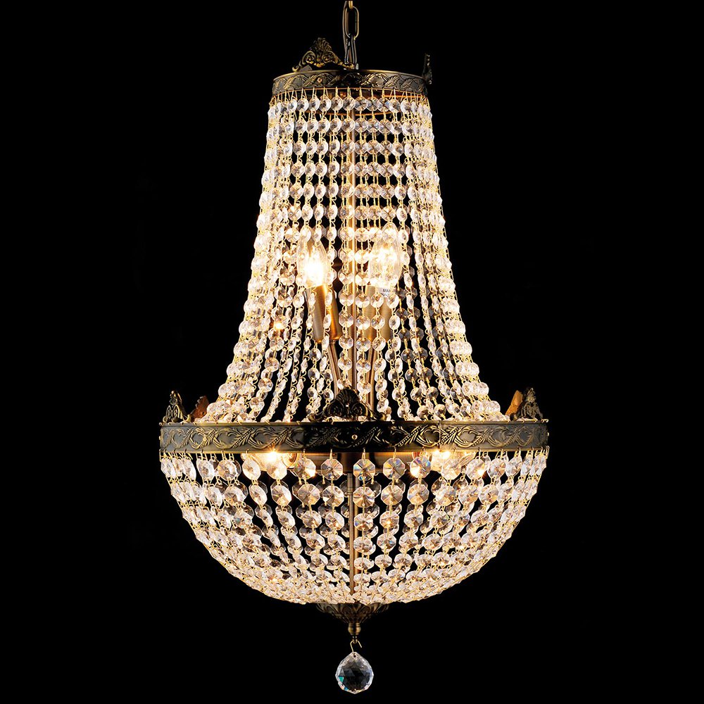 Kroonluchter Ø 40x70/184 cm Transparant IJzer Hanglamp