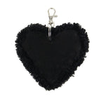 Schaap zwart sleutelhanger hart leer 10cm