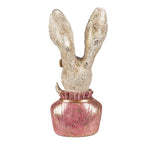 Beeld Konijn 11x12x24 cm Beige Roze Polyresin