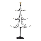 Kerstdecoratie Beeld Kerstboom Ø 41x71 cm Zwart Metaal