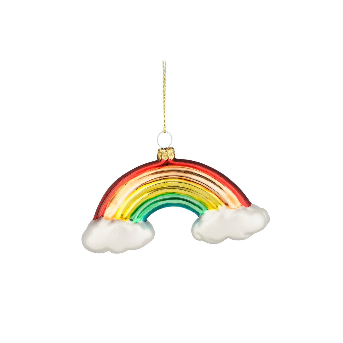 Disco ornament regenboog glas meerkleurig
