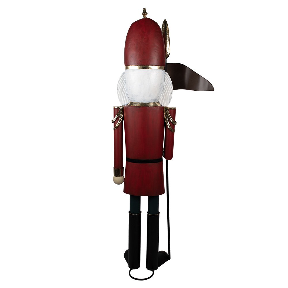 Kerstdecoratie Notenkraker 69x36x179 cm Rood Metaal