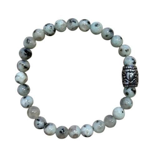 Dames armband Kiwi Jaspis 6 mm met basic kraal