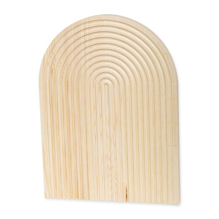 Houten bord "boog" ca. 31x23x1.8 cm