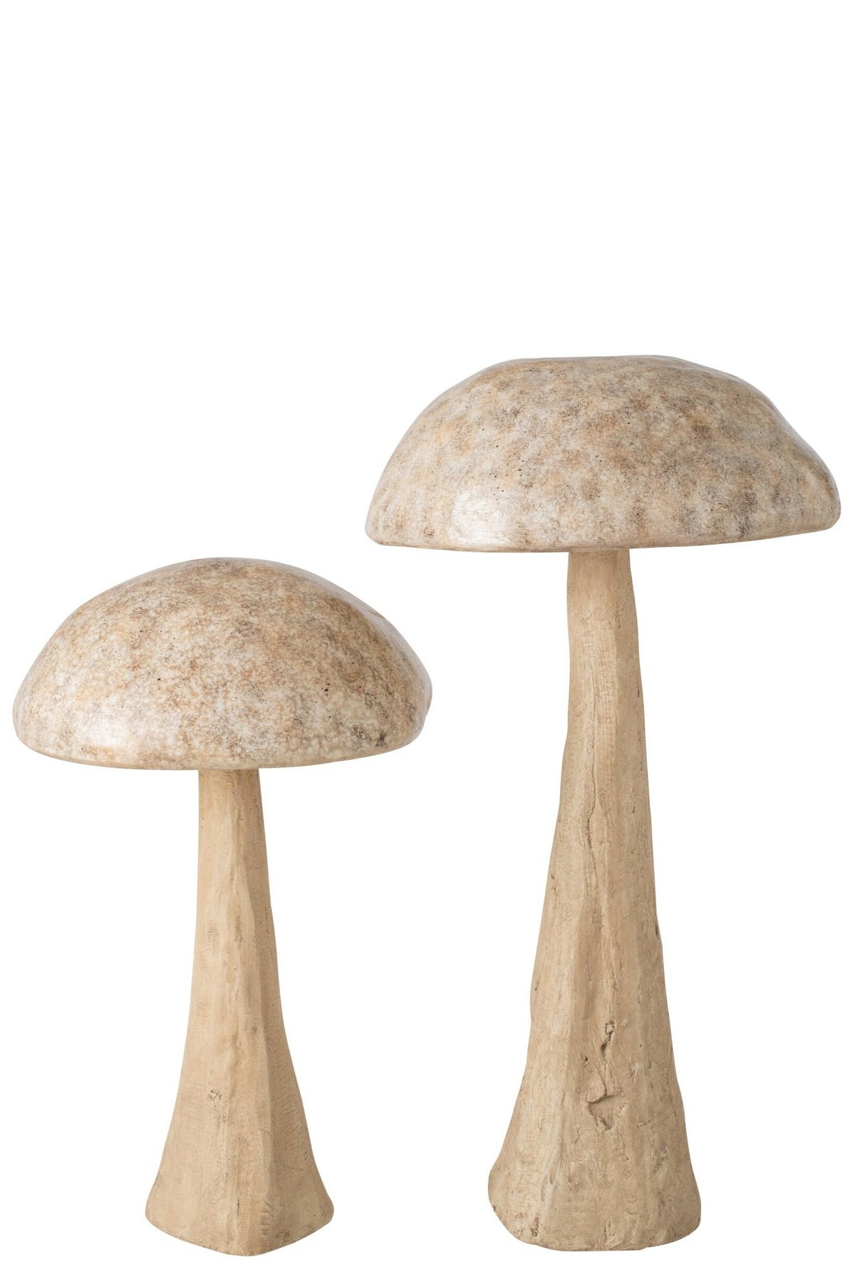 J-Line decoratie Paddenstoel - magnesium - beige - large