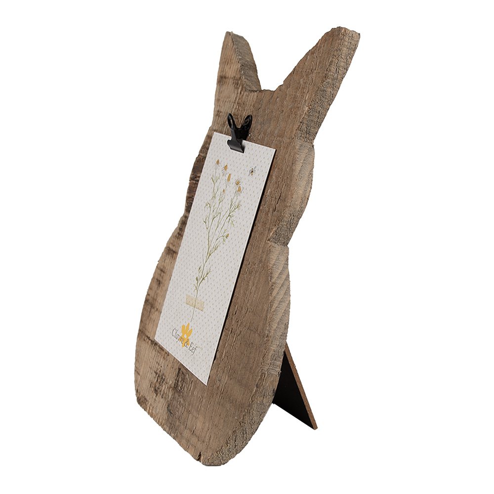 Fotolijst Konijn 18x2x25 cm Bruin Hout Fotohouder