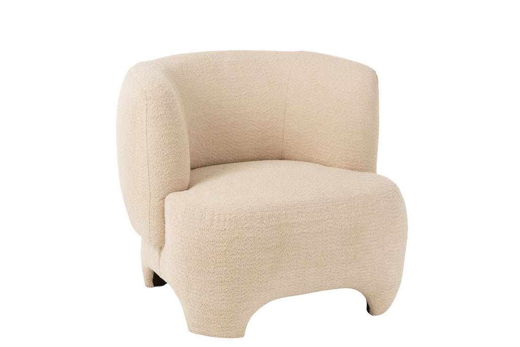 J-Line Zetel 1-Zit Gebreid Tex/Ht Wit