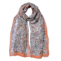Sjaal Dames Print 50x160 cm Oranje Synthetisch