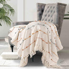 Home Decor Accentplaid – Katoenen deken met franjes – 125x150 cm