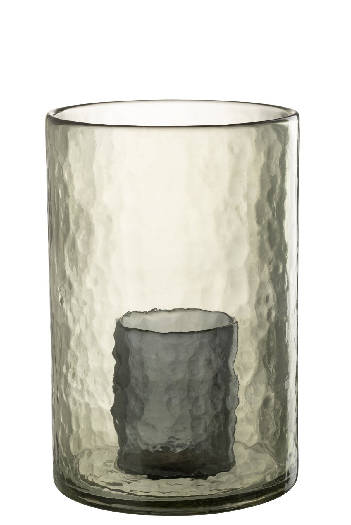J-Line Windlicht Dubbel Glas Groen Large