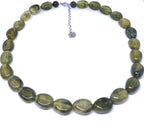 Ovale imitatie edelsteen ketting