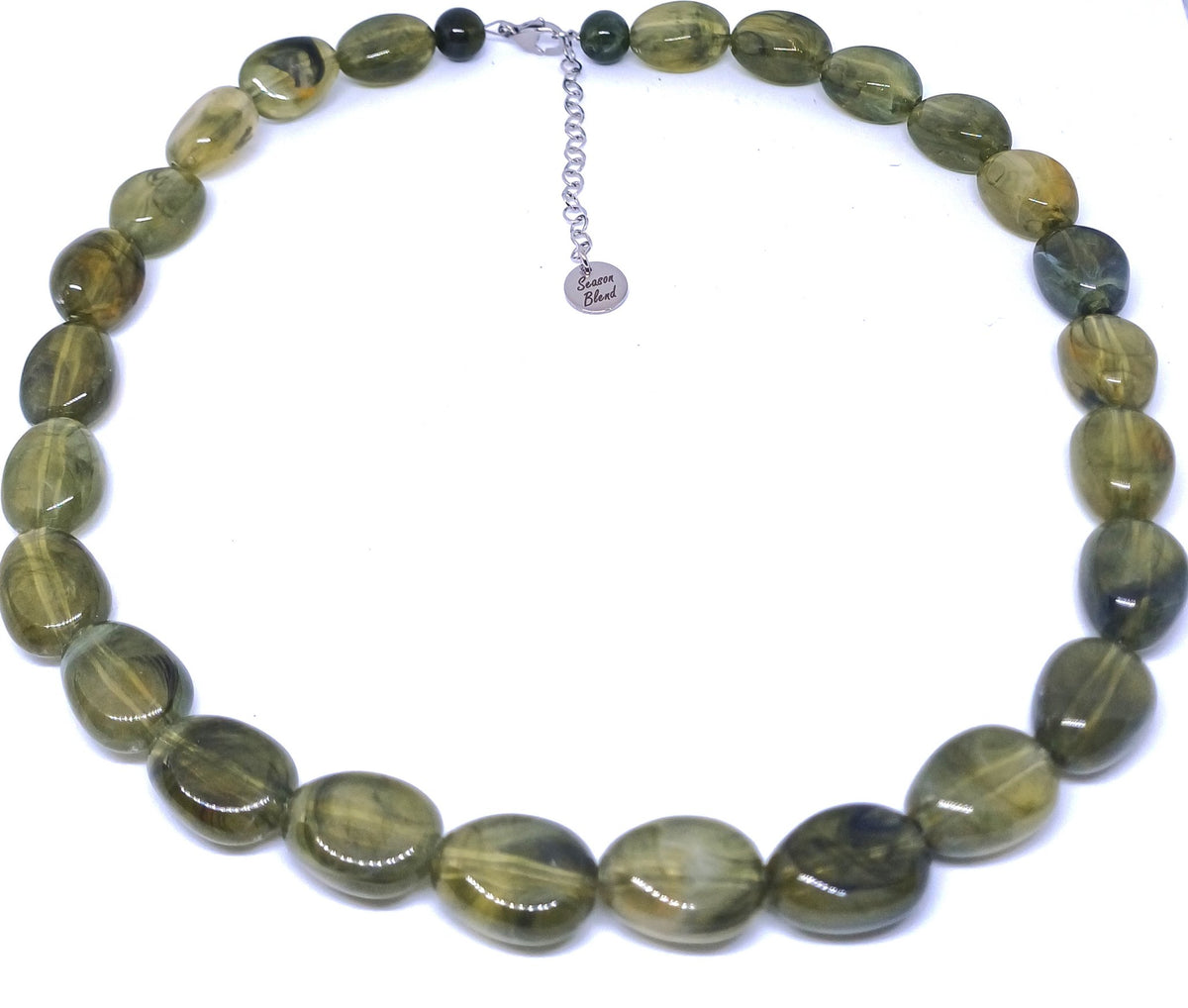 Ovale imitatie edelsteen ketting
