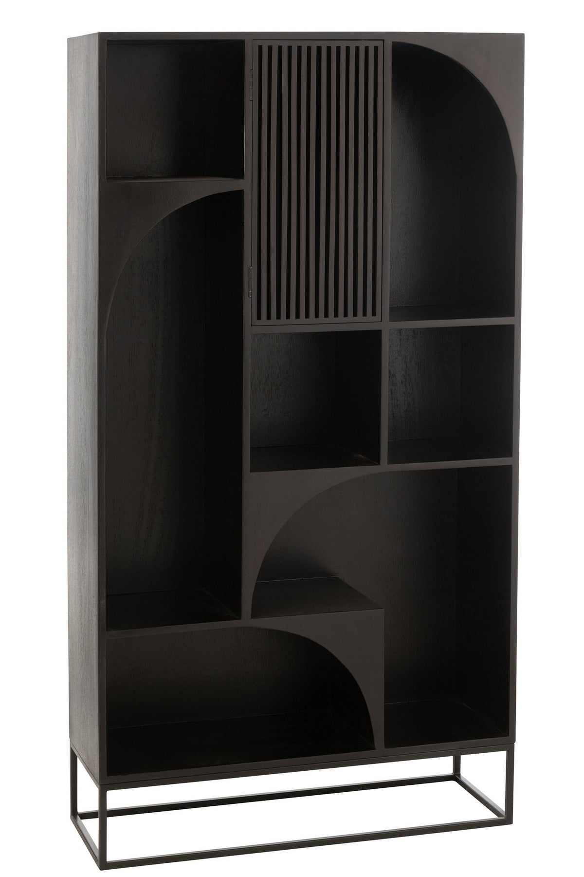 J-Line Rek Mode Mango Hout/Mdf Zwart