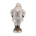 Kerstdecoratie Beeld Kerstman 8x6x15 cm Grijs Kunststof