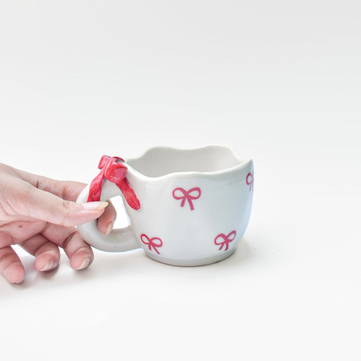 Koffiemok | Red Bow Theekopje Magnetronbestendig | Keramiek