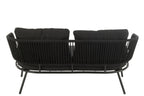 J-Line Set Van Drie Stoel/Bank Poa Metaal/Rattan Zwart