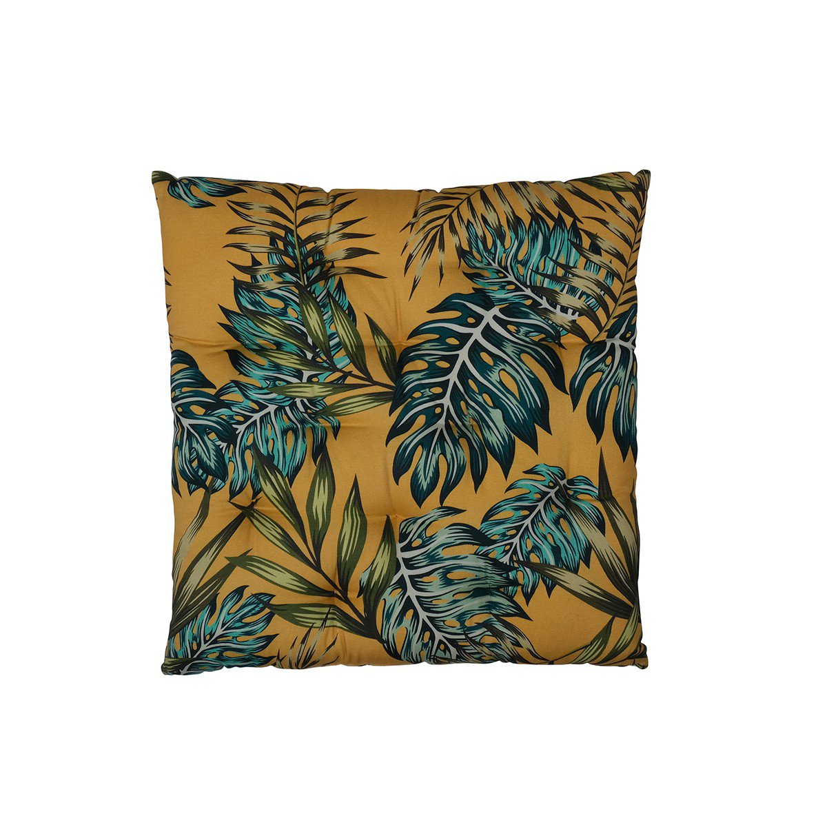 Palm Mix stoelkussen geel 40x40cm+5cm