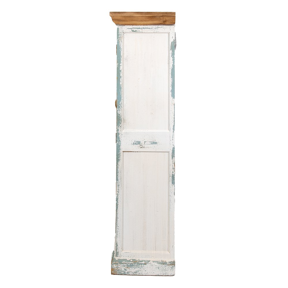Wandkast Wit Bruin, Hout 76x38x151 cm