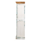 Wandkast Wit Bruin, Hout 76x38x151 cm