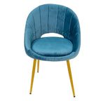 Eetkamerstoel 58x65x85 cm blauw ijzer stoel