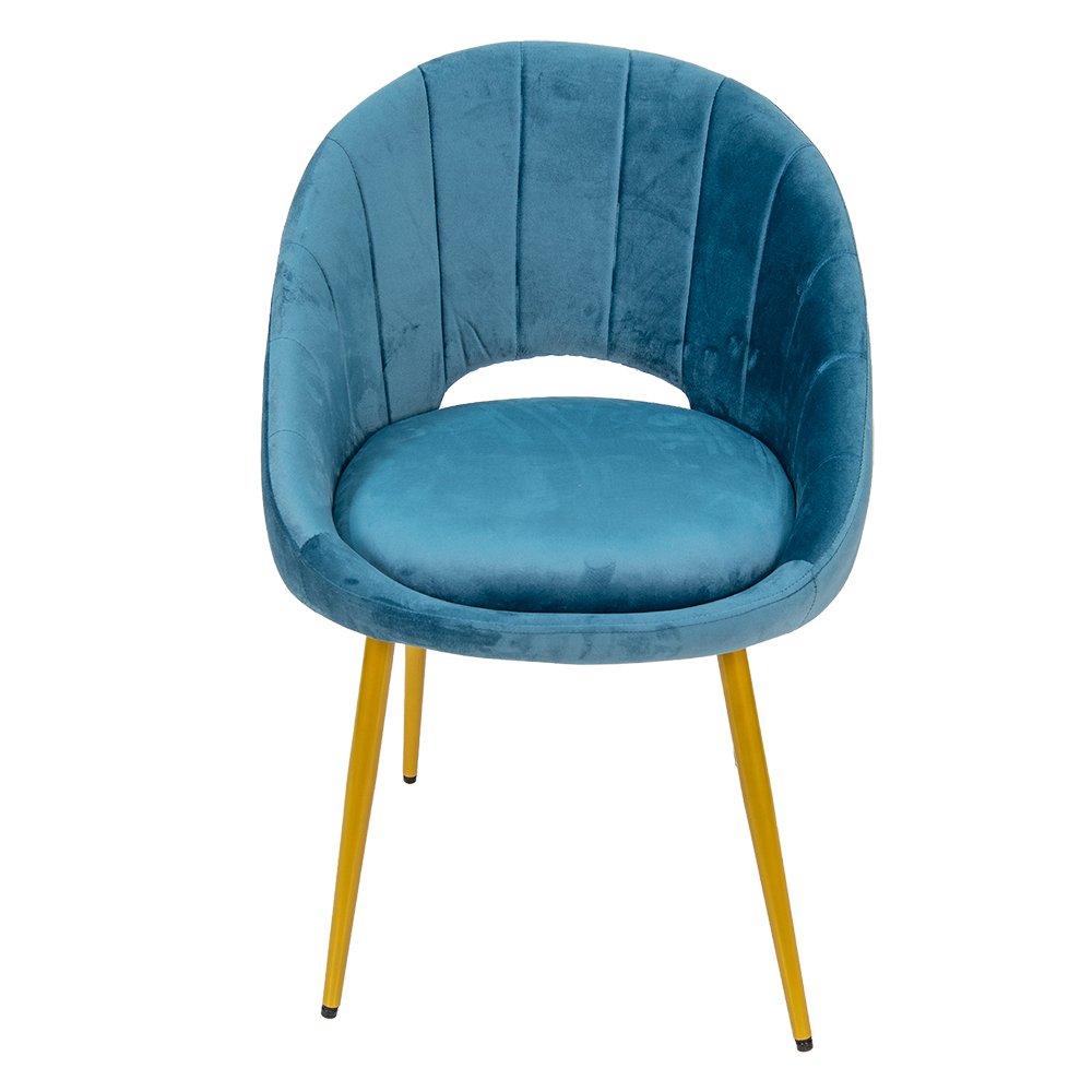 Eetkamerstoel 58x65x85 cm blauw ijzer stoel
