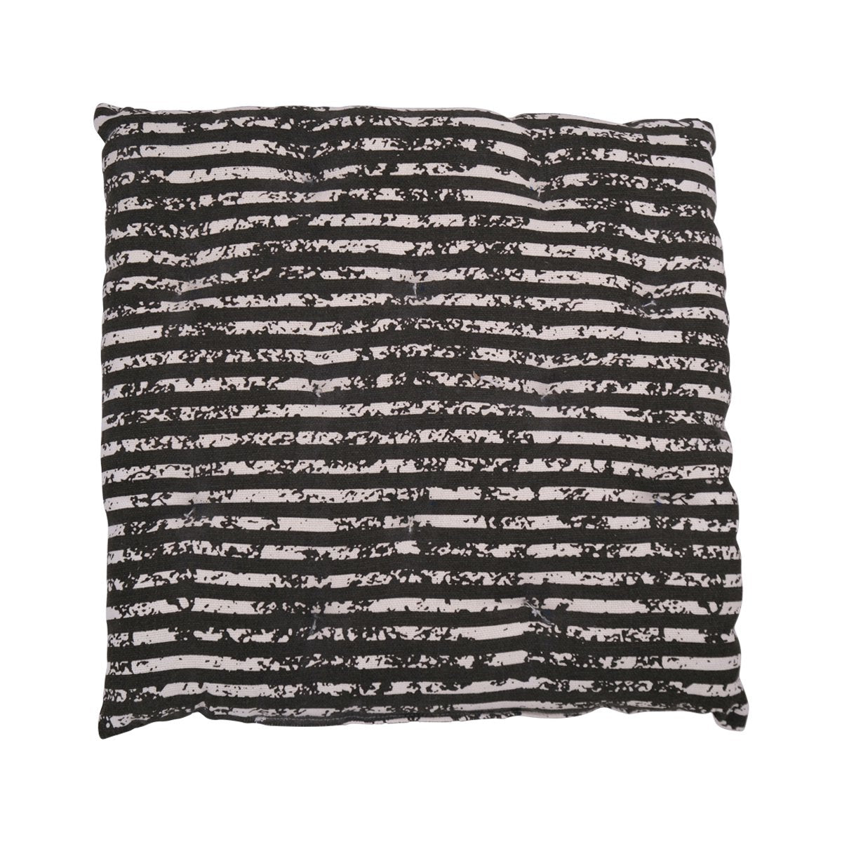 Vintage Stripe stoelkussen zwart 40x40cm+5cm