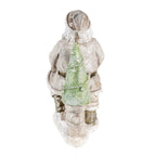 Beeld Kerstman 12x6x14 cm Zilverkleurig Kunststof Kerstdecoratie