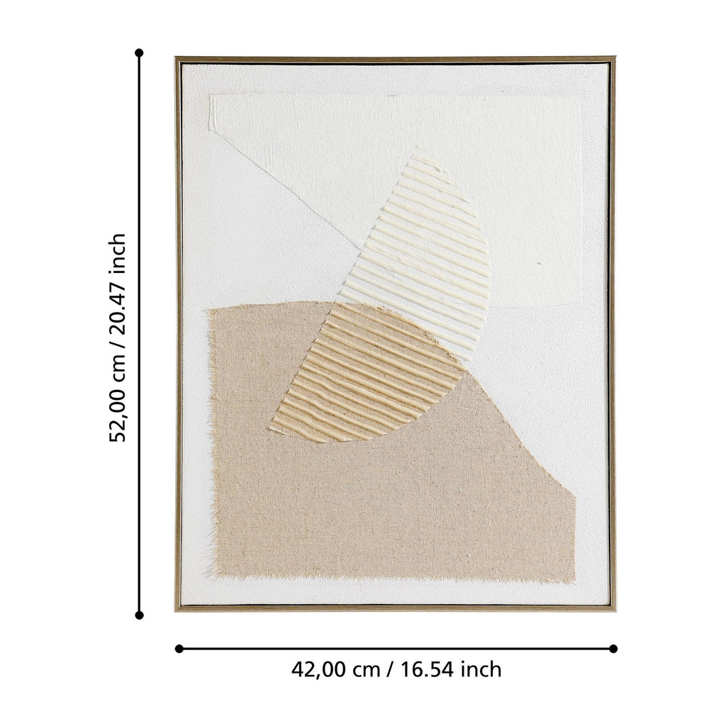 Schilderij Mentakab Beige 42x52cm