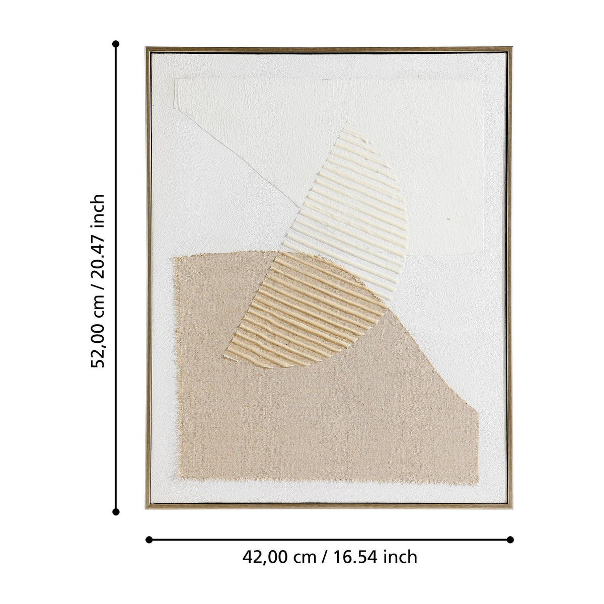 Schilderij Mentakab Beige 42x52cm