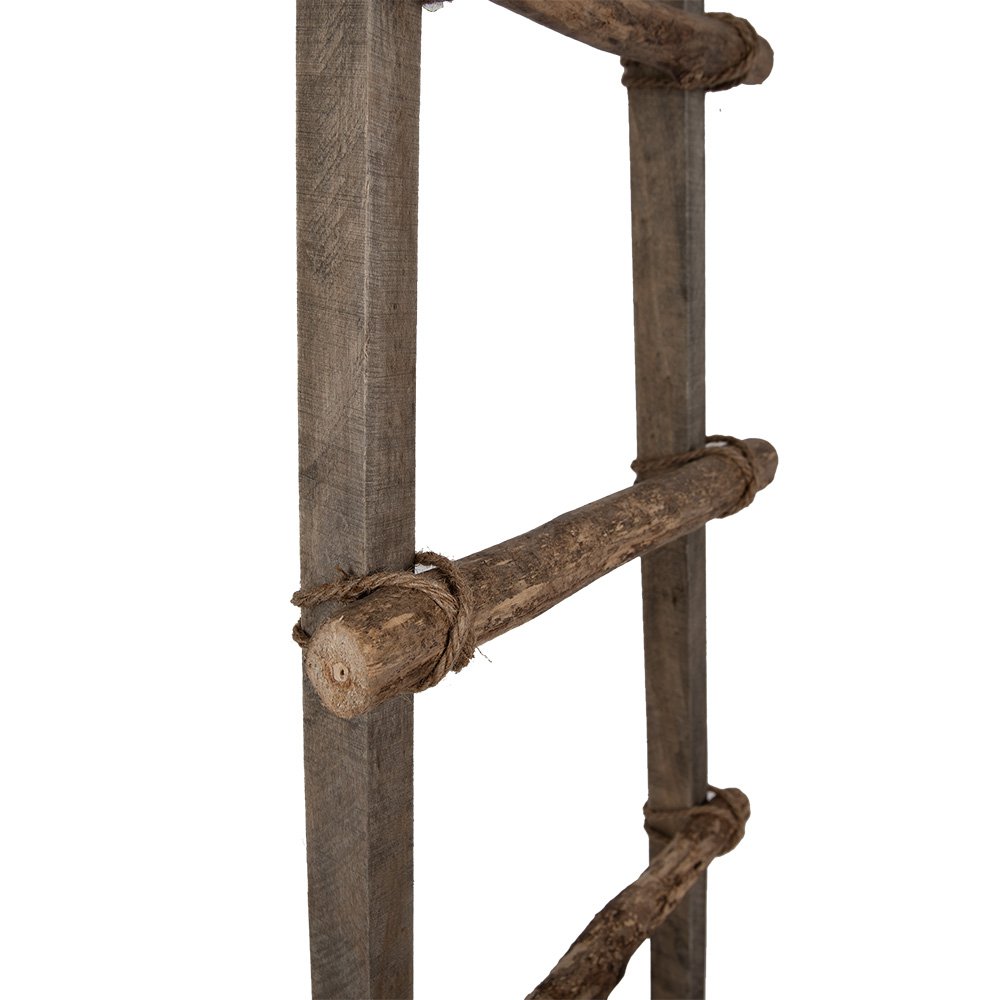 Handdoekhouder 140 cm Bruin Hout Decoratie Ladder