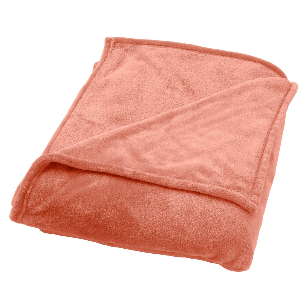 Nederlands decor Charlie - Plaid 200x220 cm gedempte klei - roze