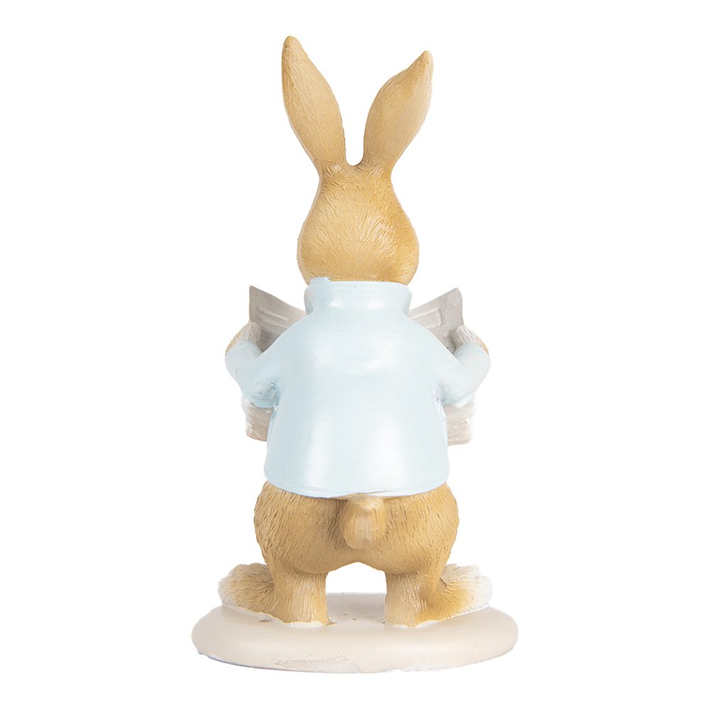 Decoratie Beeld Konijn 15 cm Beige Kunststof