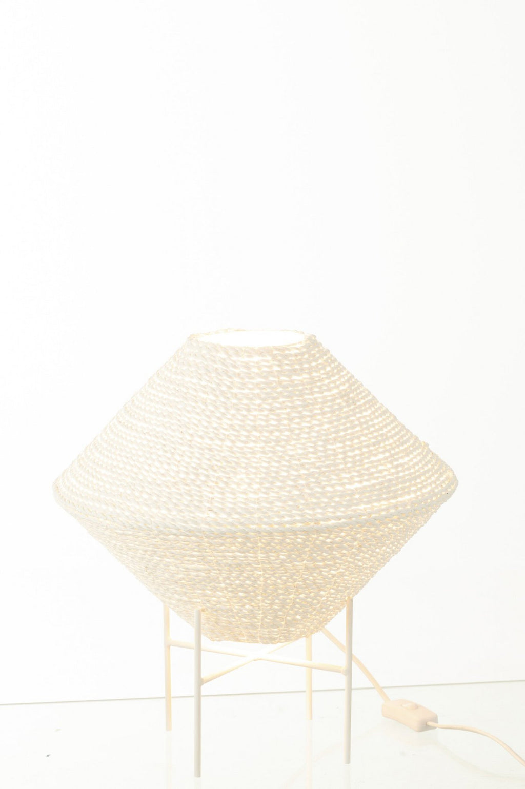 J-Line hanglamp Ufo Raffia - wit - klein