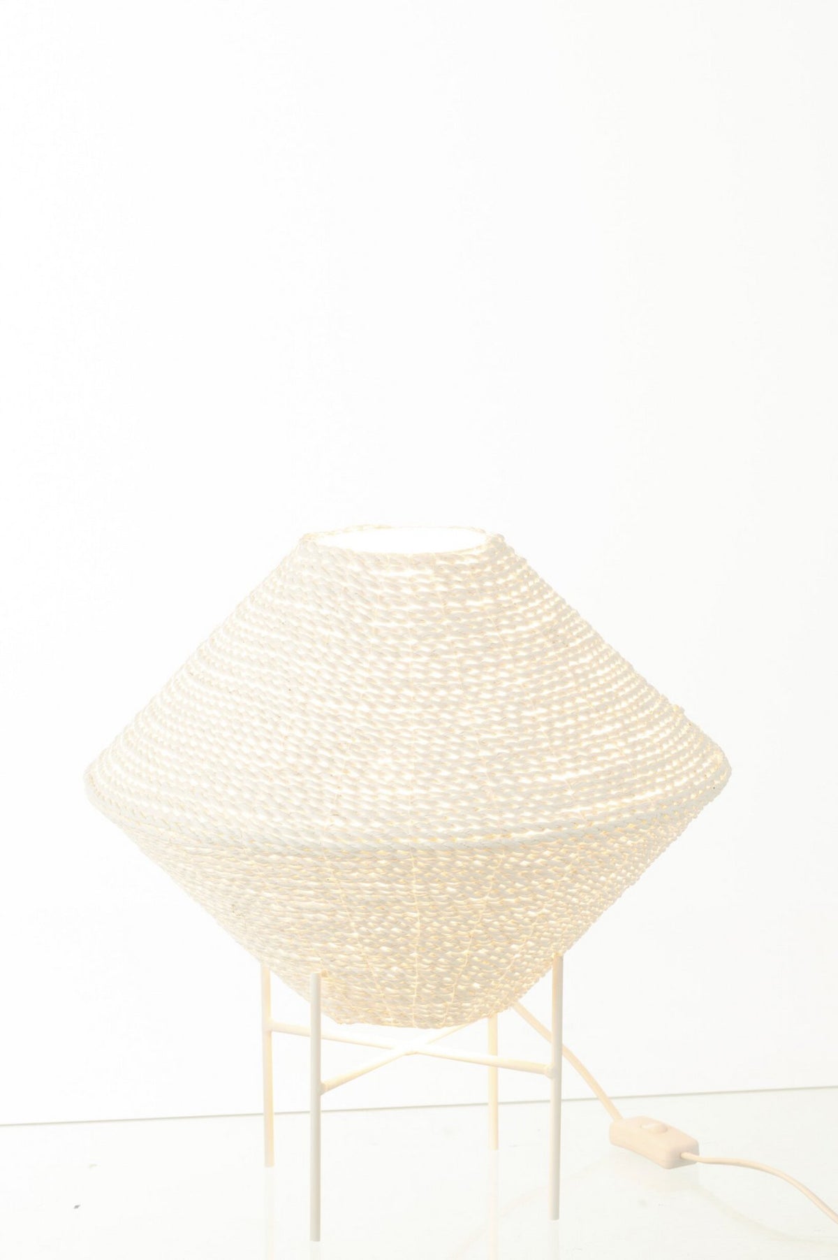 J-Line hanglamp Ufo Raffia - wit - klein
