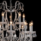 Kroonluchter Ø 71x80 cm Transparant IJzer Hanglamp
